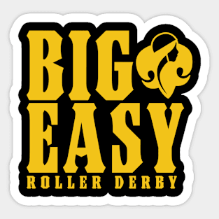 Big Easy Roller Derby square logo Sticker